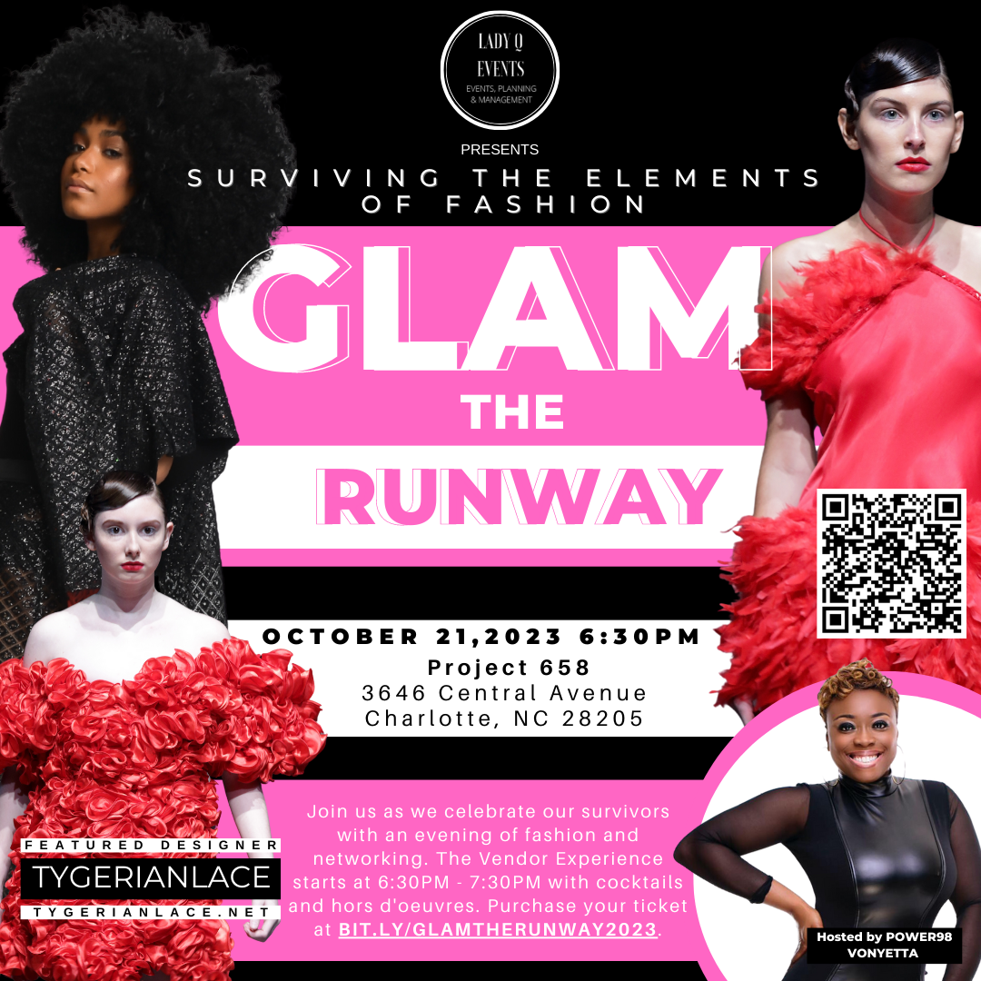 Glam the Runway and Tygerian Lace flyer