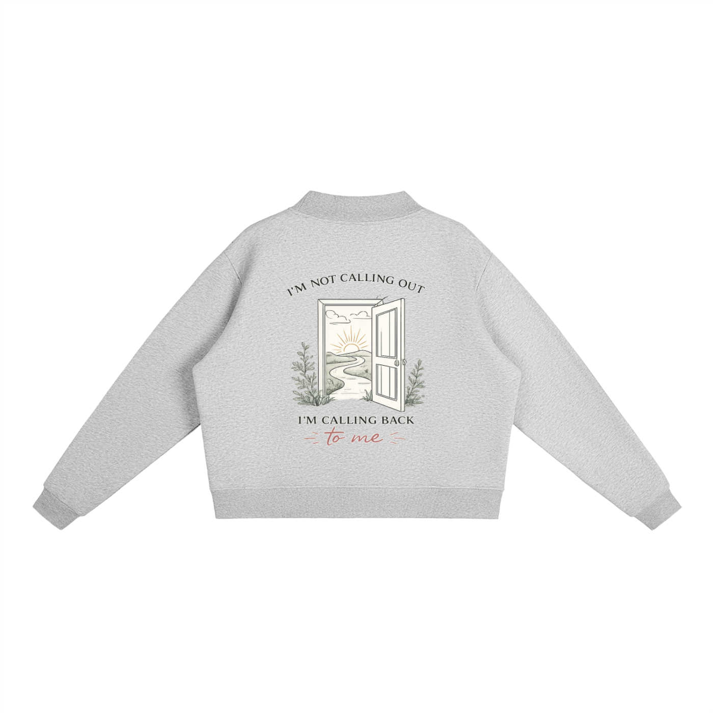The People Pleaser Exit Essential Mock-Neck Crew