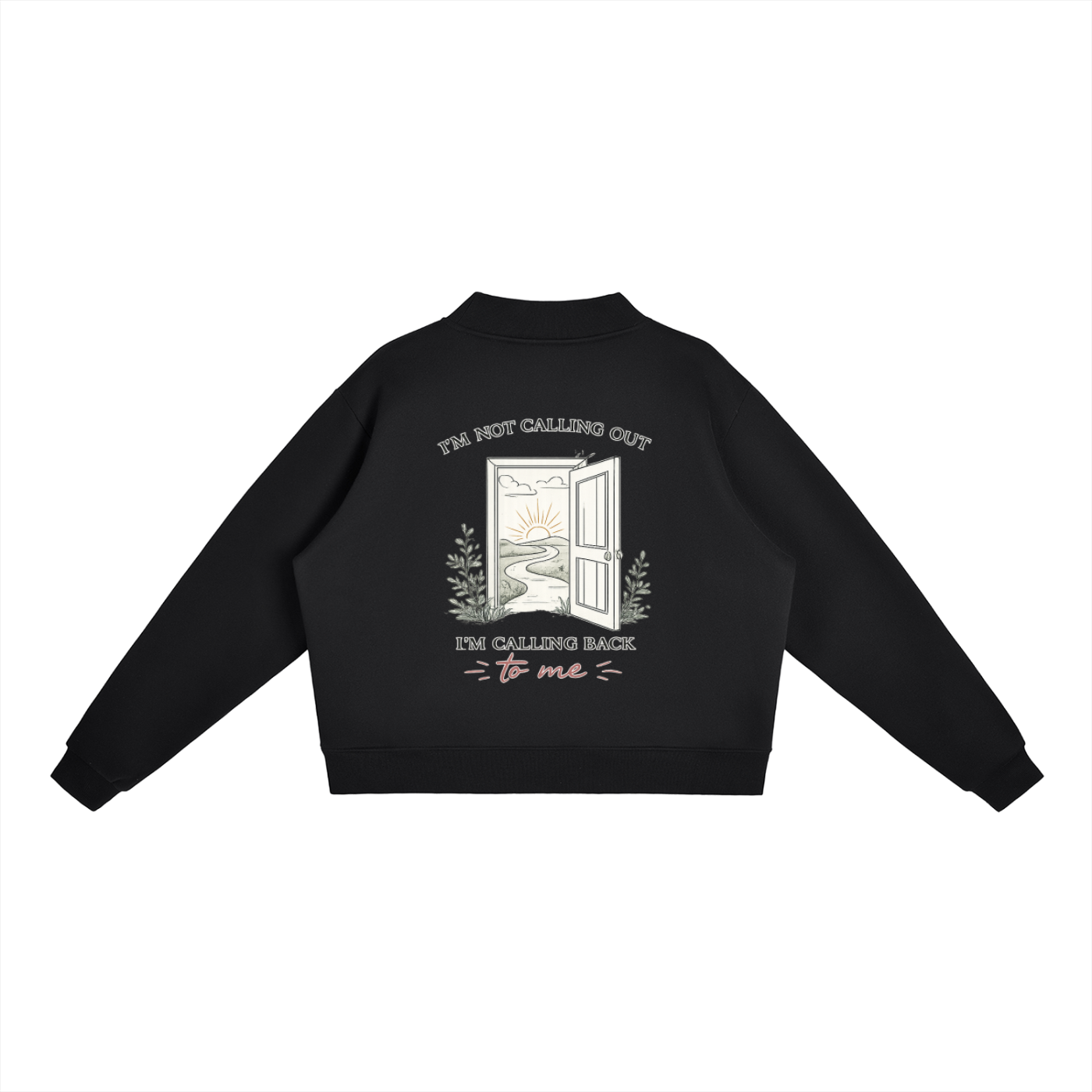 The People Pleaser Exit Essential Mock-Neck Crew