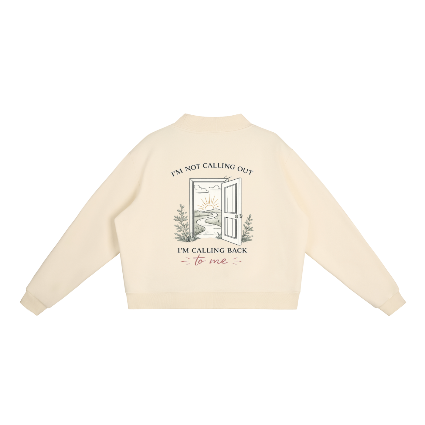 The People Pleaser Exit Essential Mock-Neck Crew