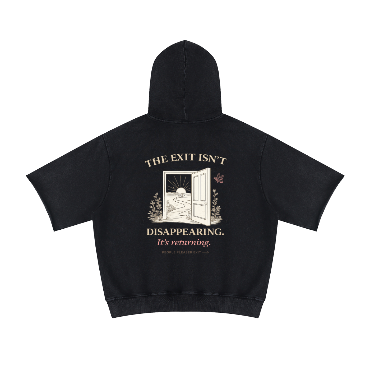 The Quiet Hours Hoodie - Mineral Wash Short Sleeve Hoodie