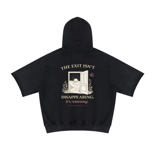 The Quiet Hours Hoodie - Mineral Wash Short Sleeve Hoodie