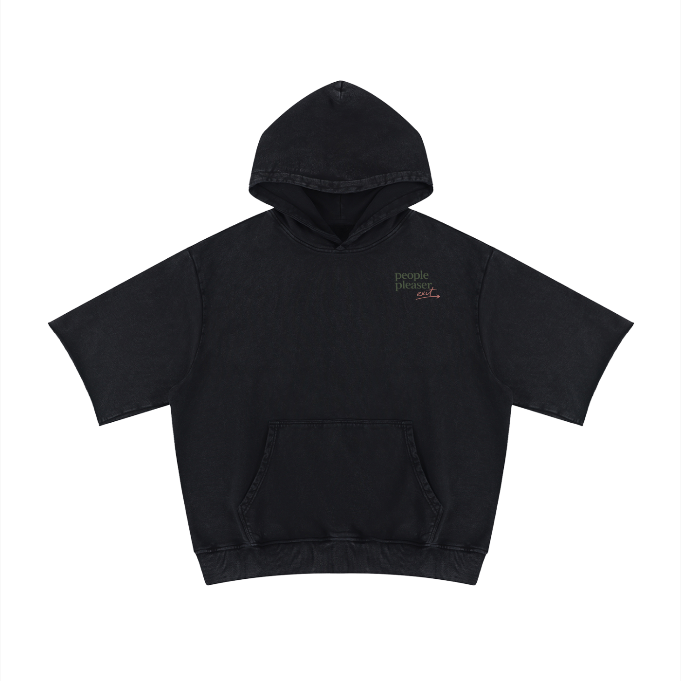 The Quiet Hours Hoodie - Mineral Wash Short Sleeve Hoodie