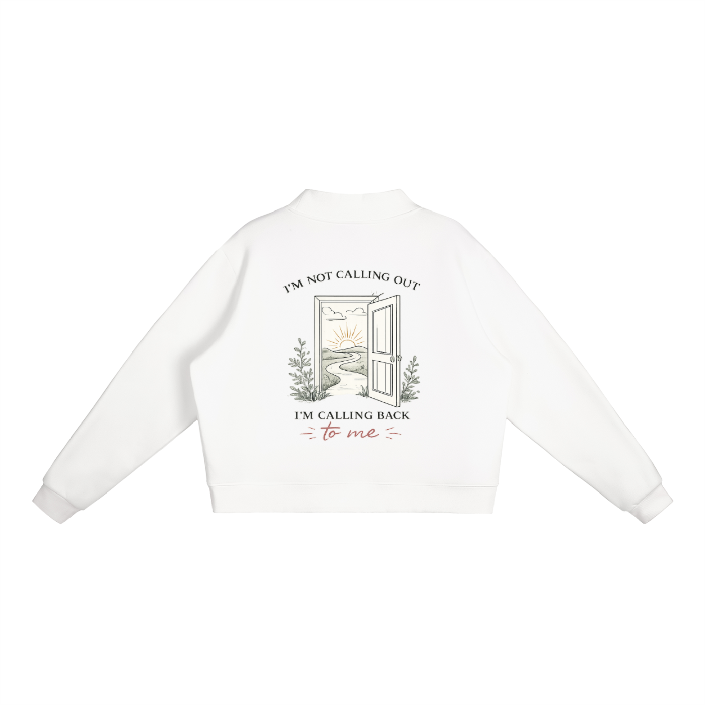 The People Pleaser Exit Essential Mock-Neck Crew